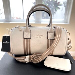 🙊🤍🙉 NWT KATE SPADE ROSIE BARREL DUFFLE  & DETACH. COIN PURSE DUFFLE🙉🤍🙊